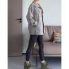imageMinibee Womens Corduroy Jacket Long Sleeve Shacket Button Down Shirts Casual Coats Tops with Side PocketsGray