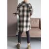 imageMinibee Womens Flannel Shirt Jacket Plaid Long Sleeve Shacket Button Down Blouses Tops with PocketsBlack