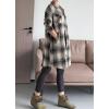 imageMinibee Womens Flannel Shirt Jacket Plaid Long Sleeve Shacket Button Down Blouses Tops with PocketsBlack