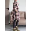 imageMinibee Womens Flannel Shirt Jacket Plaid Long Sleeve Shacket Button Down Blouses Tops with PocketsPink