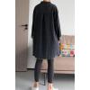 imageMinibee Womens Denim Jacket Button Down Shirts Long Sleeve Jean Jacket Cotton Blouses Fall OutfitsBlack