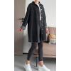 imageMinibee Womens Denim Jacket Button Down Shirts Long Sleeve Jean Jacket Cotton Blouses Fall OutfitsBlack