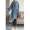 imageMinibee Womens Denim Jacket Button Down Shirts Long Sleeve Jean Jacket Cotton Blouses Fall OutfitsLight Blue