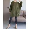 imageMinibee Womens Oversized Sweatshirt Crewneck Long Sleeve Tunic Shirts Plus Size Pullover Tops Fall OutfitsArmy Green