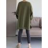 imageMinibee Womens Oversized Sweatshirt Crewneck Long Sleeve Tunic Shirts Plus Size Pullover Tops Fall OutfitsArmy Green