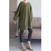 imageMinibee Womens Oversized Sweatshirt Crewneck Long Sleeve Tunic Shirts Plus Size Pullover Tops Fall OutfitsArmy Green