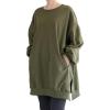 imageMinibee Womens Oversized Sweatshirt Crewneck Long Sleeve Tunic Shirts Plus Size Pullover Tops Fall OutfitsArmy Green