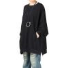 imageMinibee Womens Oversized Sweatshirt Crewneck Long Sleeve Tunic Shirts Plus Size Pullover Tops Fall OutfitsBlack