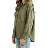 image:imageMinibee Womens Cotton Linen Button Down Shirts Long Sleeve Embroidered Blouses Casual Loose Fit Tunic TopsArmy Green