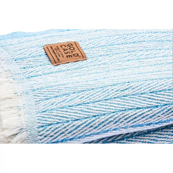 Gold CASE Retro Throw amp Blanket 50x60 inches 130x150cm Super Soft 100 Recycled Cotton  PREWashed Decorative and MultiPurpose Boho Blankets for Couch Farmhouse Bed Chair and Sofa Brown60x80 Vintage Turquoise