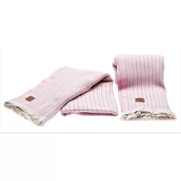Gold CASE Retro Throw amp Blanket 50x60 inches 130x150cm Super Soft 100 Recycled Cotton  PREWashed Decorative and MultiPurpose Boho Blankets for Couch Farmhouse Bed Chair and Sofa Brown50x60 Set of 2 Vintage Pink