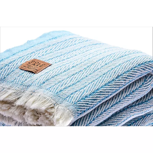Gold CASE Retro Throw amp Blanket 50x60 inches 130x150cm Super Soft 100 Recycled Cotton  PREWashed Decorative and MultiPurpose Boho Blankets for Couch Farmhouse Bed Chair and Sofa Brown50x60 Vintage Turquoise