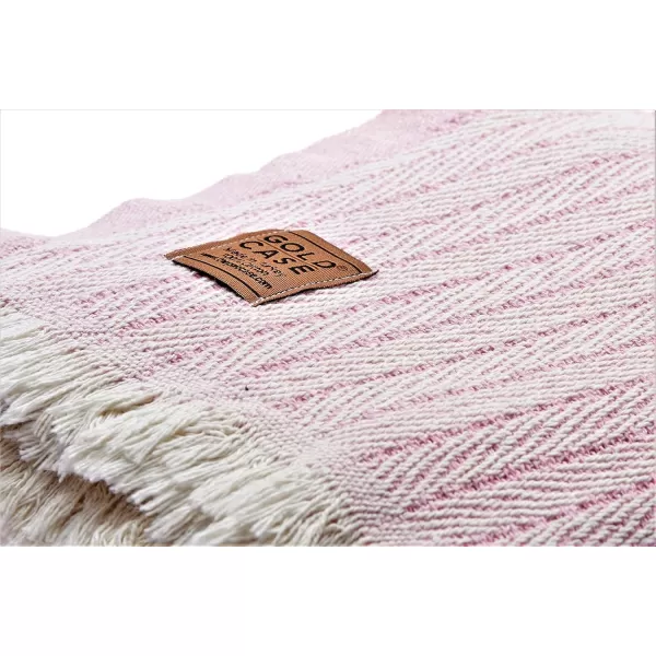 Gold CASE Retro Throw amp Blanket 50x60 inches 130x150cm Super Soft 100 Recycled Cotton  PREWashed Decorative and MultiPurpose Boho Blankets for Couch Farmhouse Bed Chair and Sofa Brown60x80 Vintage Pink