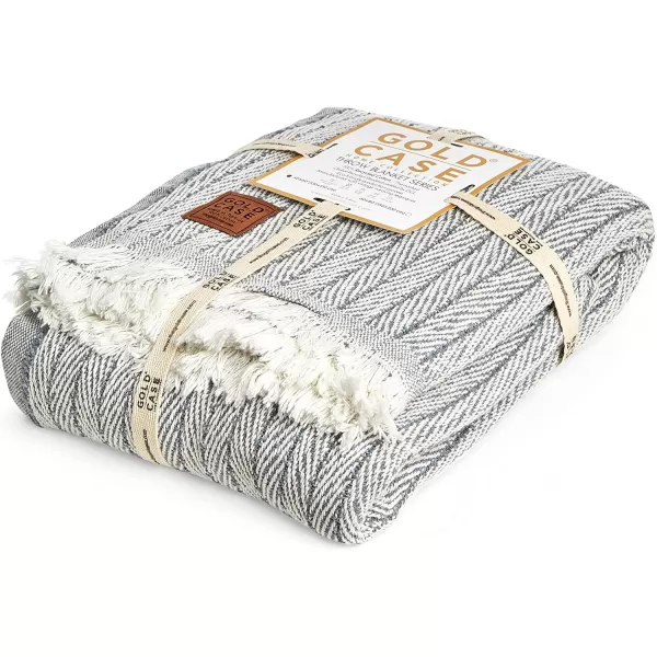 Gold CASE Retro Throw amp Blanket 50x60 inches 130x150cm Super Soft 100 Recycled Cotton  PREWashed Decorative and MultiPurpose Boho Blankets for Couch Farmhouse Bed Chair and Sofa Brown50x60 Vintage Grey