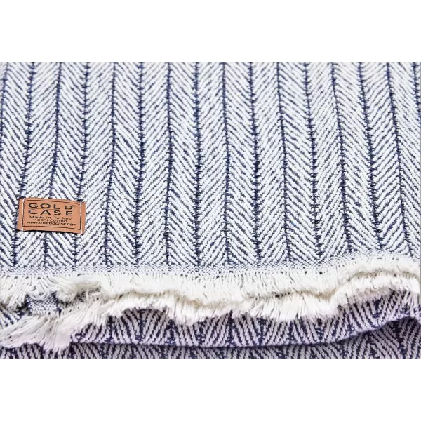Gold CASE Retro Throw amp Blanket 50x60 inches 130x150cm Super Soft 100 Recycled Cotton  PREWashed Decorative and MultiPurpose Boho Blankets for Couch Farmhouse Bed Chair and Sofa Brown60x80 Vintage Navy Blue
