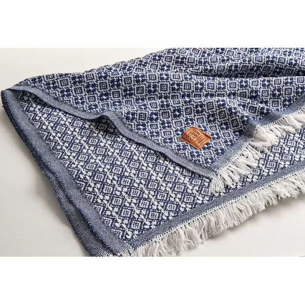 Gold CASE Retro Throw amp Blanket 50x60 inches 130x150cm Super Soft 100 Recycled Cotton  PREWashed Decorative and MultiPurpose Boho Blankets for Couch Farmhouse Bed Chair and Sofa Brown50x60 Retro Navyblue