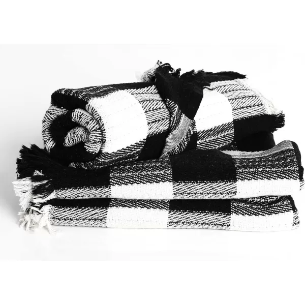 Gold CASE Retro Throw amp Blanket 50x60 inches 130x150cm Super Soft 100 Recycled Cotton  PREWashed Decorative and MultiPurpose Boho Blankets for Couch Farmhouse Bed Chair and Sofa Brown50x60 Buffalo Black
