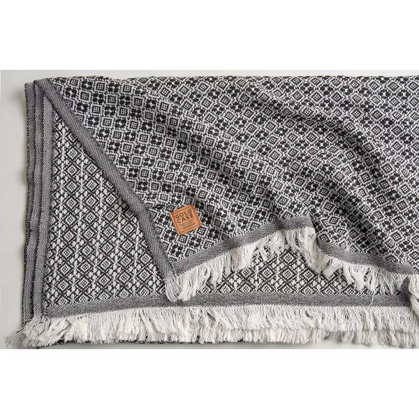 Gold CASE Retro Throw amp Blanket 50x60 inches 130x150cm Super Soft 100 Recycled Cotton  PREWashed Decorative and MultiPurpose Boho Blankets for Couch Farmhouse Bed Chair and Sofa Brown50x60 Retro Black