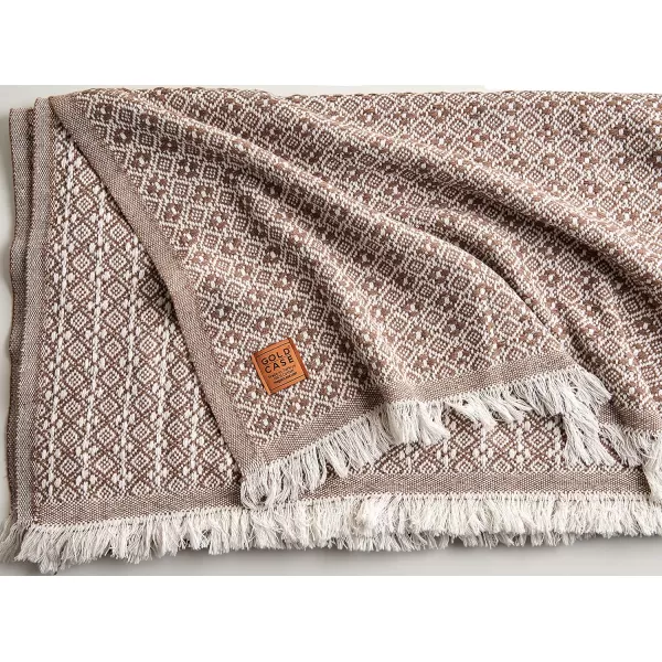Gold CASE Retro Throw amp Blanket 50x60 inches 130x150cm Super Soft 100 Recycled Cotton  PREWashed Decorative and MultiPurpose Boho Blankets for Couch Farmhouse Bed Chair and Sofa Brown50x60 Retro Brown