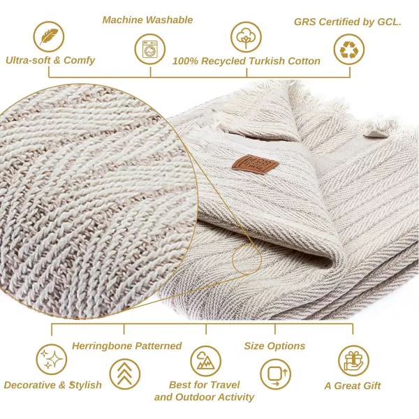 Gold CASE Retro Throw amp Blanket 50x60 inches 130x150cm Super Soft 100 Recycled Cotton  PREWashed Decorative and MultiPurpose Boho Blankets for Couch Farmhouse Bed Chair and Sofa Brown50x60 Vintage Beige