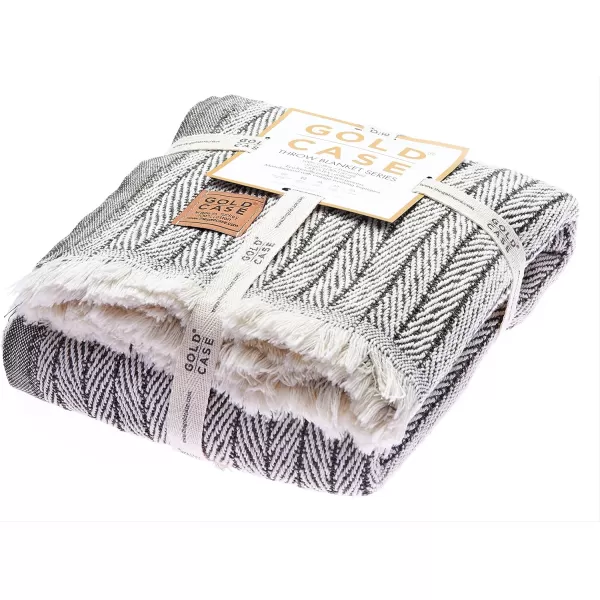 Gold CASE Retro Throw amp Blanket 50x60 inches 130x150cm Super Soft 100 Recycled Cotton  PREWashed Decorative and MultiPurpose Boho Blankets for Couch Farmhouse Bed Chair and Sofa Brown50x60 Vintage Dark Green