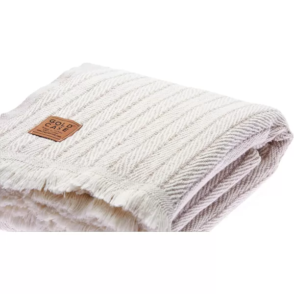 Gold CASE Retro Throw amp Blanket 50x60 inches 130x150cm Super Soft 100 Recycled Cotton  PREWashed Decorative and MultiPurpose Boho Blankets for Couch Farmhouse Bed Chair and Sofa Brown60x80 Vintage Beige