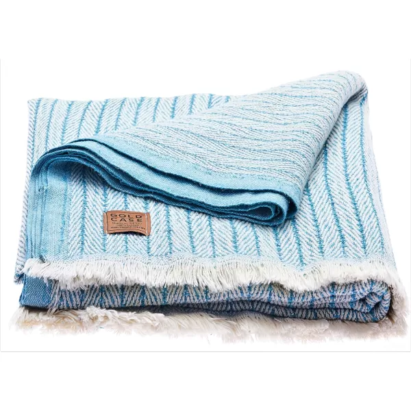 Gold CASE Retro Throw amp Blanket 50x60 inches 130x150cm Super Soft 100 Recycled Cotton  PREWashed Decorative and MultiPurpose Boho Blankets for Couch Farmhouse Bed Chair and Sofa Brown50x60 Vintage Turquoise