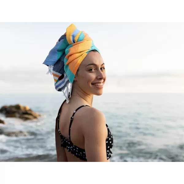 Gold CASE Turkish Beach Towel  Set of 6100 Cotton  70x38 inches XXL Oversized  PREWashed  Quick Dry Sand Free Turkish Towel  Lightweight Bath Towels OlymposMulticolor2Olymposmulticolor1 Hand Towel Set