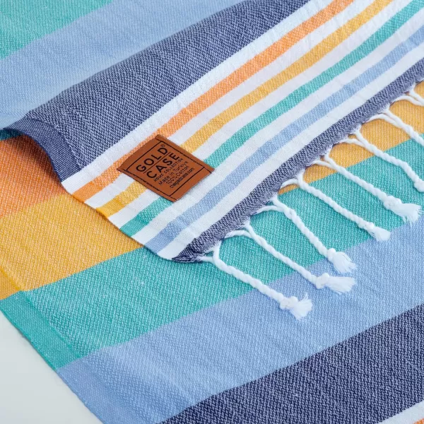 Gold CASE Turkish Beach Towel  Set of 6100 Cotton  70x38 inches XXL Oversized  PREWashed  Quick Dry Sand Free Turkish Towel  Lightweight Bath Towels OlymposMulticolor2Olymposmulticolor1 Hand Towel Set