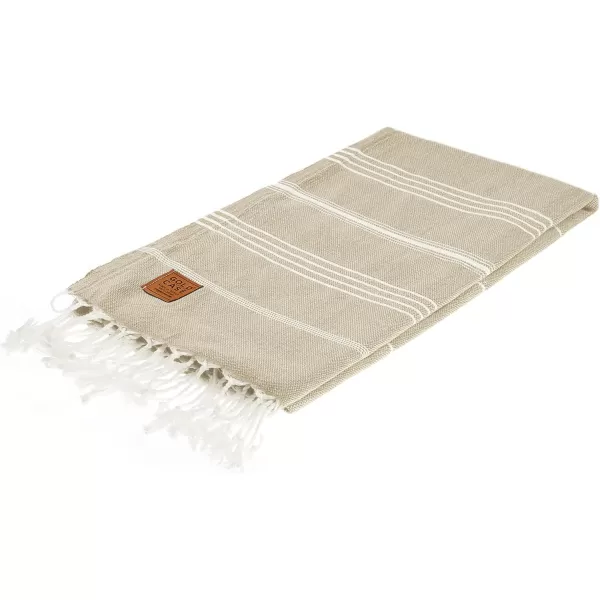 Gold CASE Turkish Beach Towel  Set of 6100 Cotton  70x38 inches XXL Oversized  PREWashed  Quick Dry Sand Free Turkish Towel  Lightweight Bath Towels OlymposMulticolor2Brownbeige BeachBath Towel Set