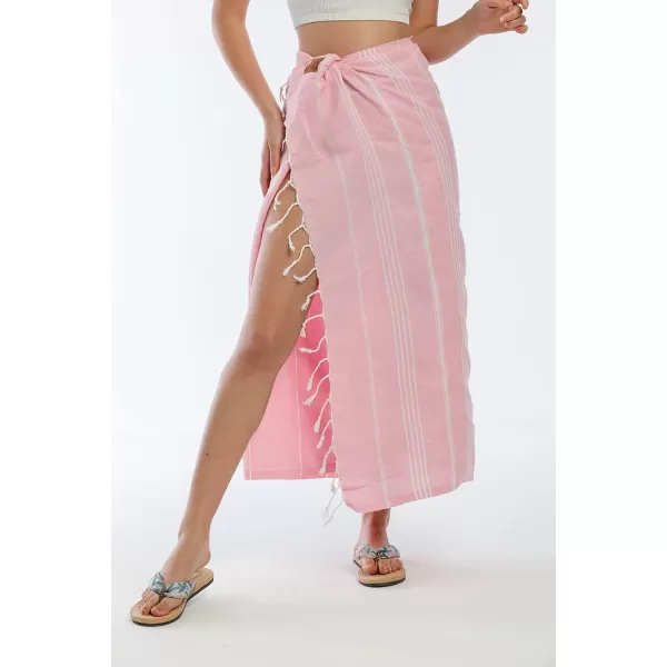 Gold CASE Turkish Beach Towel  Set of 6100 Cotton  70x38 inches XXL Oversized  PREWashed  Quick Dry Sand Free Turkish Towel  Lightweight Bath Towels OlymposMulticolor2Pink BeachBath Towel 1pc