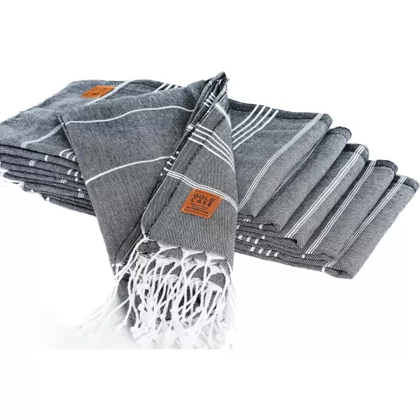 Gold CASE Turkish Beach Towel  Set of 6100 Cotton  70x38 inches XXL Oversized  PREWashed  Quick Dry Sand Free Turkish Towel  Lightweight Bath Towels OlymposMulticolor2Black BeachBath Towel Set