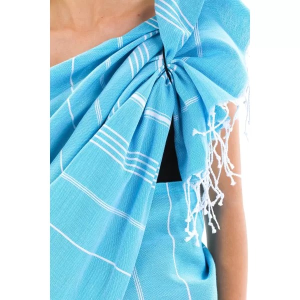 Gold CASE Turkish Beach Towel  Set of 6100 Cotton  70x38 inches XXL Oversized  PREWashed  Quick Dry Sand Free Turkish Towel  Lightweight Bath Towels OlymposMulticolor2Turquoise BeachBath Towel 1pc