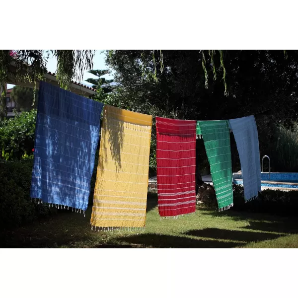 Gold CASE Turkish Beach Towel  Set of 6100 Cotton  70x38 inches XXL Oversized  PREWashed  Quick Dry Sand Free Turkish Towel  Lightweight Bath Towels OlymposMulticolor2Multicolor1 BeachBath Towel Set