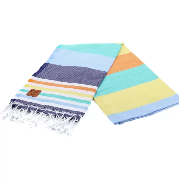 Gold CASE Turkish Beach Towel  Set of 6100 Cotton  70x38 inches XXL Oversized  PREWashed  Quick Dry Sand Free Turkish Towel  Lightweight Bath Towels OlymposMulticolor2Olymposmulticolor1 BeachBath Towel 1pc