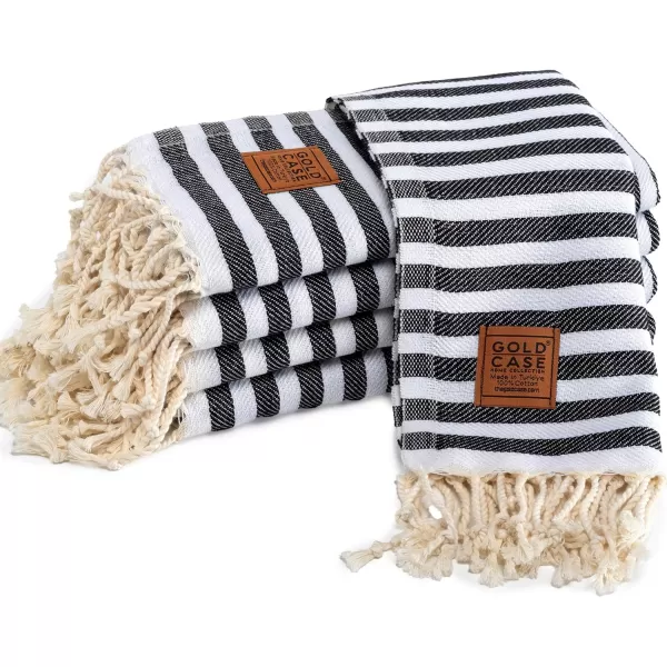 Gold CASE Turkish Beach Towel MYRA  40x70 inches XXL Oversized Bath Towels 100 Cotton Quick Dry Sand Free  with Free Reusable Bag Gift  Super Soft MyraOrangeBlack Hand Towel set