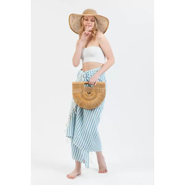 Gold CASE Turkish Beach Towel MYRA  40x70 inches XXL Oversized Bath Towels 100 Cotton Quick Dry Sand Free  with Free Reusable Bag Gift  Super Soft MyraOrangeTones of Blue BeachBath Towel Set