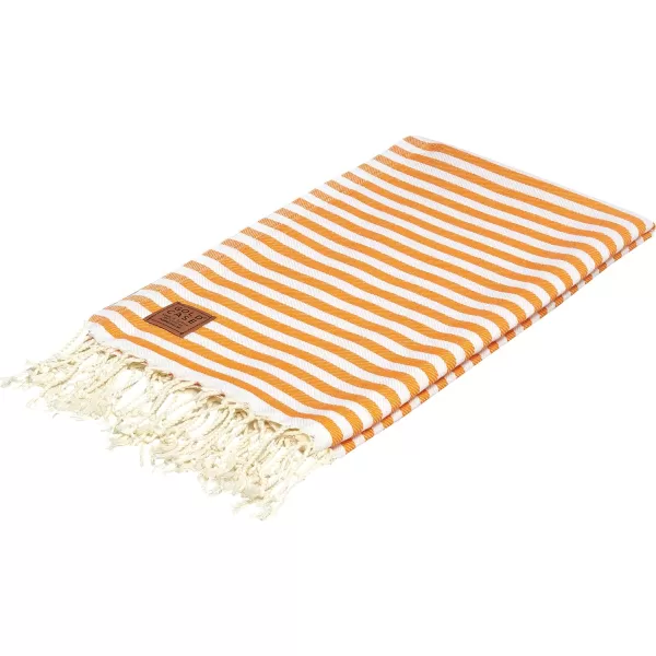 Gold CASE Turkish Beach Towel MYRA  40x70 inches XXL Oversized Bath Towels 100 Cotton Quick Dry Sand Free  with Free Reusable Bag Gift  Super Soft MyraOrangeTones of Yellow BeachBath Towel Set