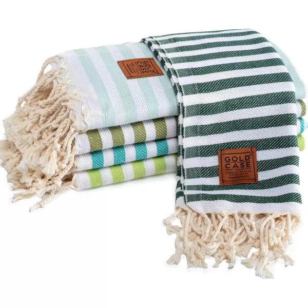 Gold CASE Turkish Beach Towel MYRA  40x70 inches XXL Oversized Bath Towels 100 Cotton Quick Dry Sand Free  with Free Reusable Bag Gift  Super Soft MyraOrangeTones of Green Hand Towel set
