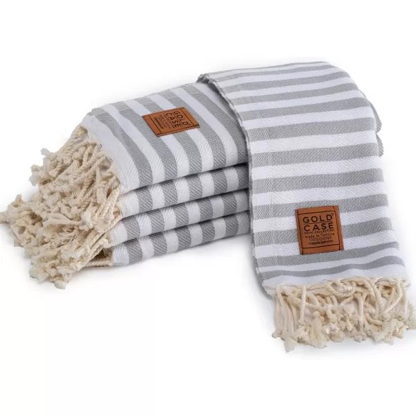 Gold CASE Turkish Beach Towel MYRA  40x70 inches XXL Oversized Bath Towels 100 Cotton Quick Dry Sand Free  with Free Reusable Bag Gift  Super Soft MyraOrangeGrey Hand Towel set