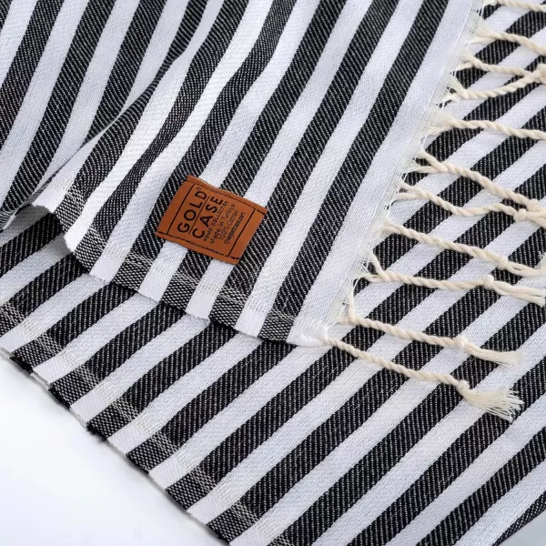 Gold CASE Turkish Beach Towel MYRA  40x70 inches XXL Oversized Bath Towels 100 Cotton Quick Dry Sand Free  with Free Reusable Bag Gift  Super Soft MyraOrangeBlack Hand Towel set