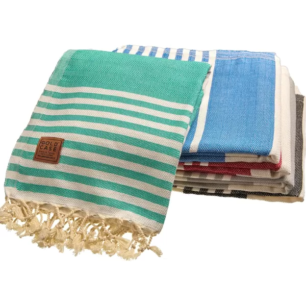 Gold CASE Turkish Beach Towel MYRA  40x70 inches XXL Oversized Bath Towels 100 Cotton Quick Dry Sand Free  with Free Reusable Bag Gift  Super Soft MyraOrangeOlymyramulti1 BeachBath Towel Set