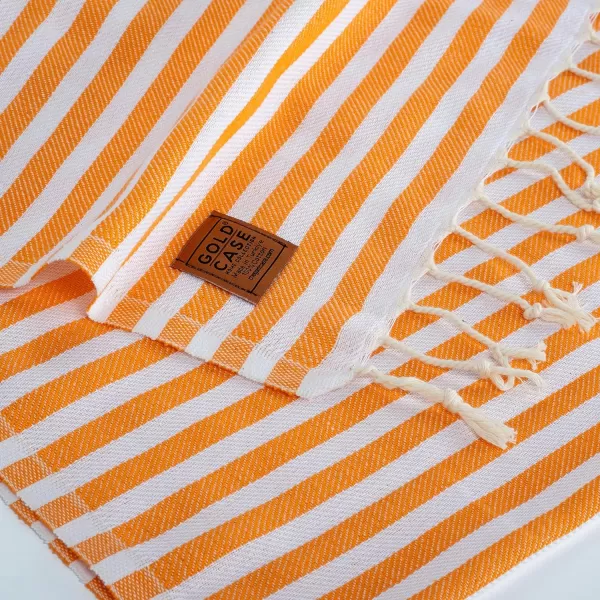Gold CASE Turkish Beach Towel MYRA  40x70 inches XXL Oversized Bath Towels 100 Cotton Quick Dry Sand Free  with Free Reusable Bag Gift  Super Soft MyraOrangeTones of Yellow Hand Towel set
