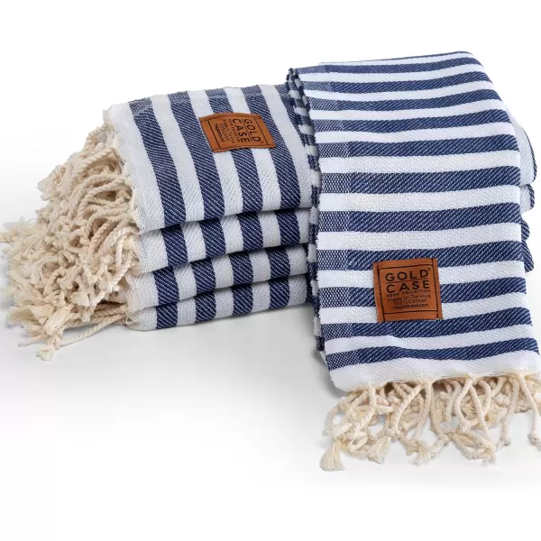 Gold CASE Turkish Beach Towel MYRA  40x70 inches XXL Oversized Bath Towels 100 Cotton Quick Dry Sand Free  with Free Reusable Bag Gift  Super Soft MyraOrangeNavy Blue Hand Towel set