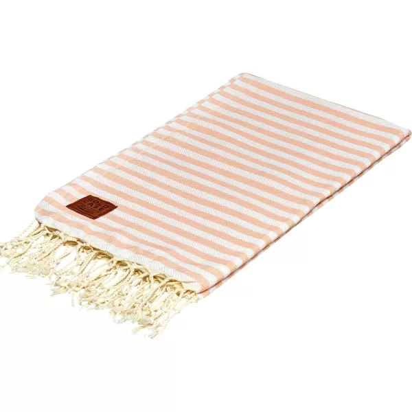 Gold CASE Turkish Beach Towel MYRA  40x70 inches XXL Oversized Bath Towels 100 Cotton Quick Dry Sand Free  with Free Reusable Bag Gift  Super Soft MyraOrangeSalmon BeachBath Towel 1pc