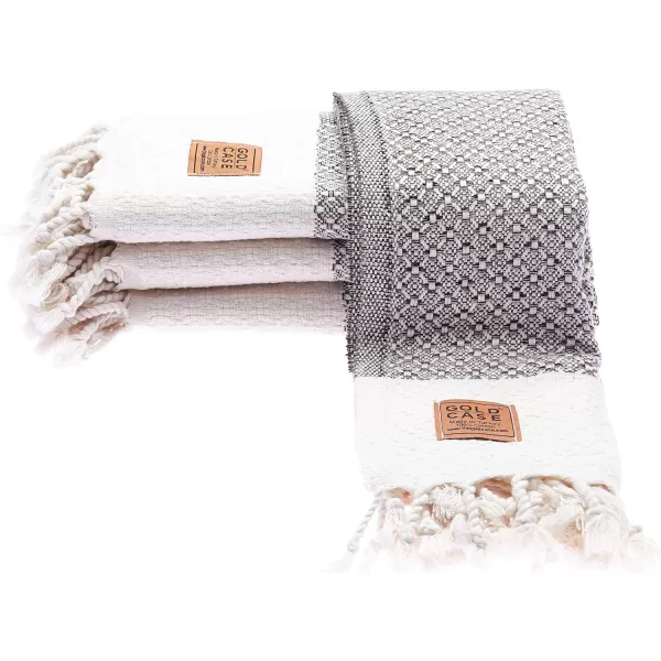 Zeus Original Turkish Hand Towels by Gold CASE  Set of 420x40 100 Cotton Decorative Towel  Bathroom and Kitchen Peshtemal for Hand Face Hair SPA Farmhouse Gym Tea and Dishcloth OrangeBeige Ares Hand Towel