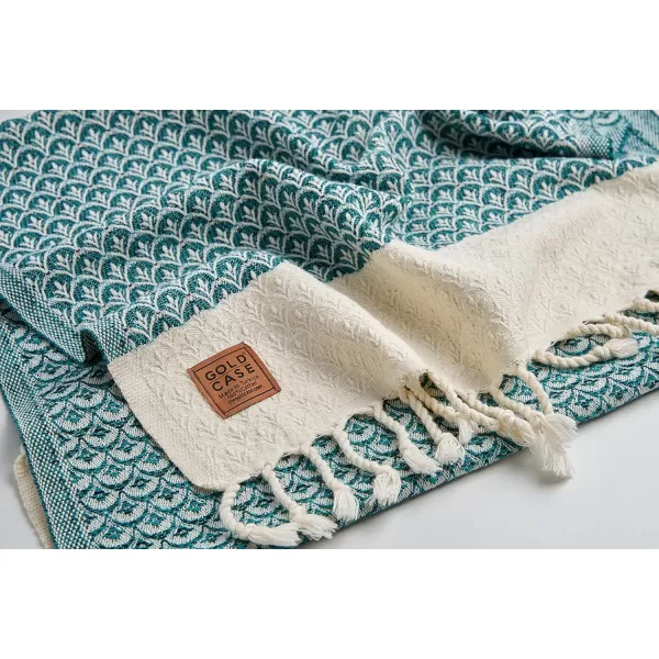 Zeus Original Turkish Hand Towels by Gold CASE  Set of 420x40 100 Cotton Decorative Towel  Bathroom and Kitchen Peshtemal for Hand Face Hair SPA Farmhouse Gym Tea and Dishcloth OrangeTeal Helen Hand Towel