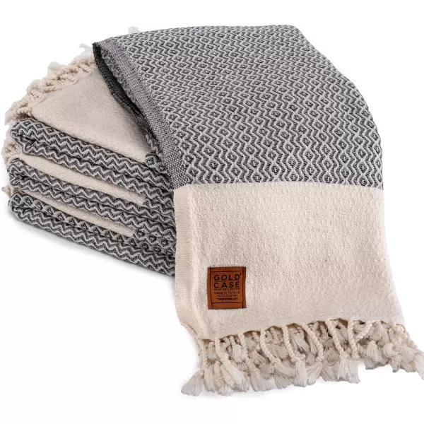 Zeus Original Turkish Hand Towels by Gold CASE  Set of 420x40 100 Cotton Decorative Towel  Bathroom and Kitchen Peshtemal for Hand Face Hair SPA Farmhouse Gym Tea and Dishcloth OrangeGrey Zeus Beach Bath Towel