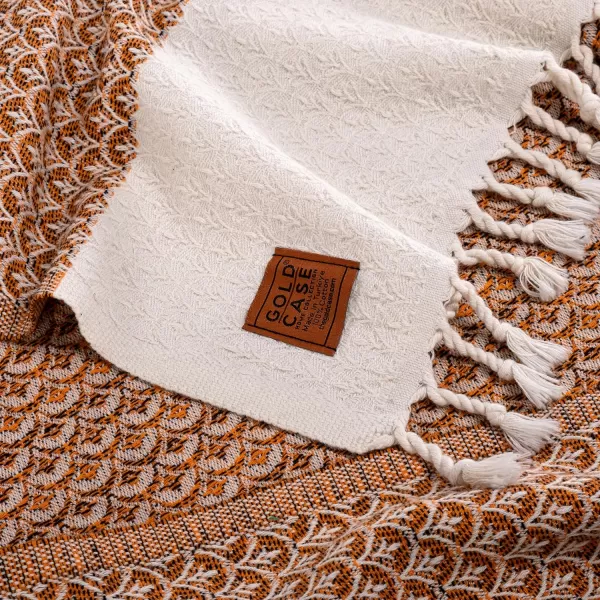 Zeus Original Turkish Hand Towels by Gold CASE  Set of 420x40 100 Cotton Decorative Towel  Bathroom and Kitchen Peshtemal for Hand Face Hair SPA Farmhouse Gym Tea and Dishcloth OrangeOrange Helen Beach Bath Towel