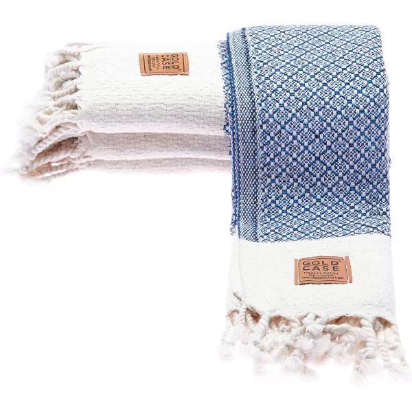 Zeus Original Turkish Hand Towels by Gold CASE  Set of 420x40 100 Cotton Decorative Towel  Bathroom and Kitchen Peshtemal for Hand Face Hair SPA Farmhouse Gym Tea and Dishcloth OrangeTeal Ares Hand Towel
